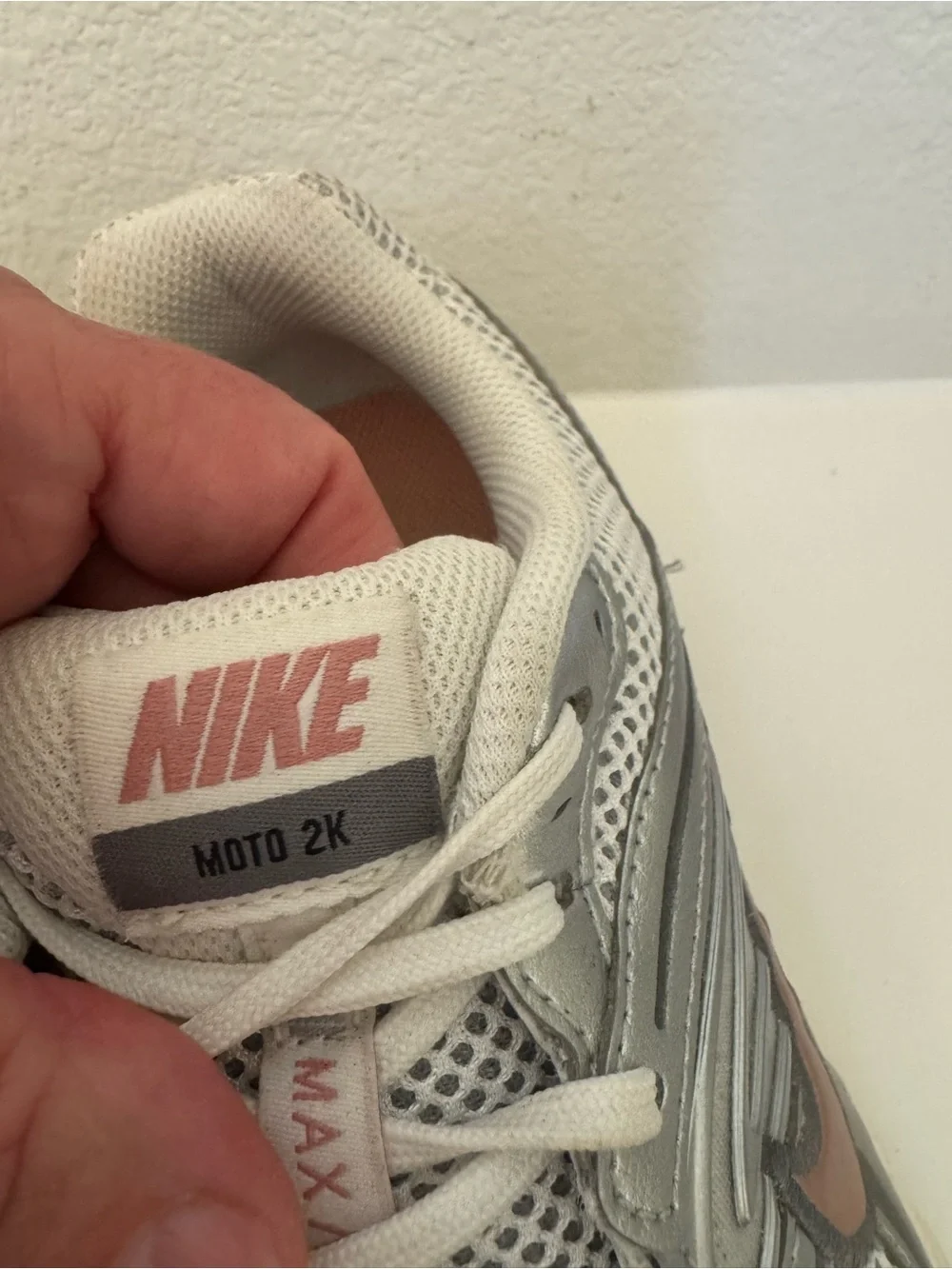 Nike White and Silver Women’s Athletic Running Sneakers